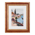 Florentine Mosaic of a Mountain House by the Lake