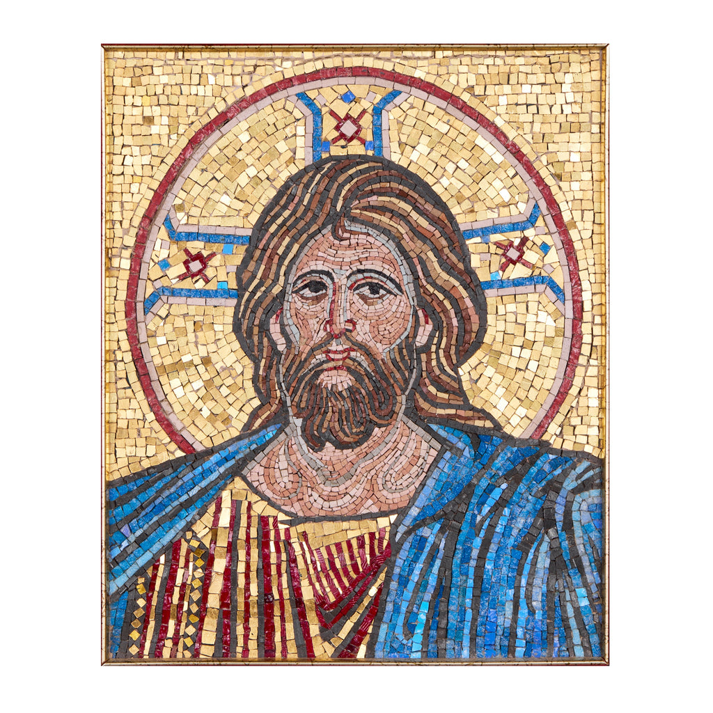 Mosaico de Cristo Pantocrátor con nimbo cruciforme