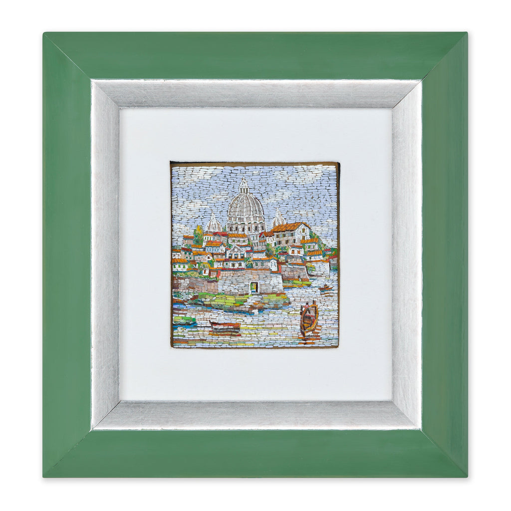 Mosaico del río Tíber con la cúpula de San Pedro