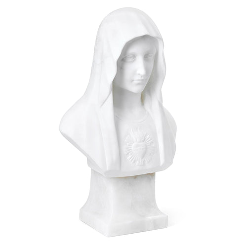 Busto en Alabastro del Inmaculado Corazón de María