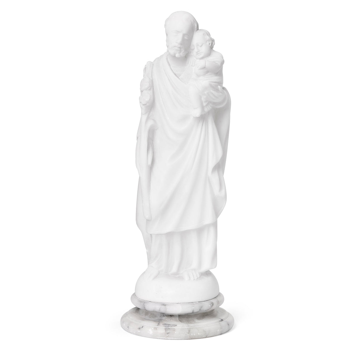 Sculpture in Alabaster and Marble of Saint Joseph