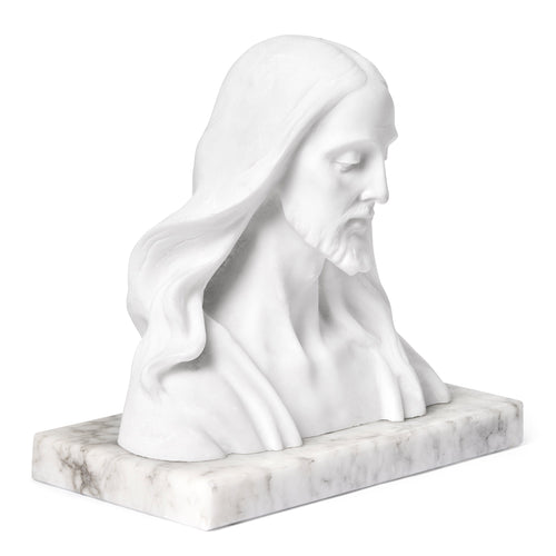 Busto de Cristo en alabastro y mármol