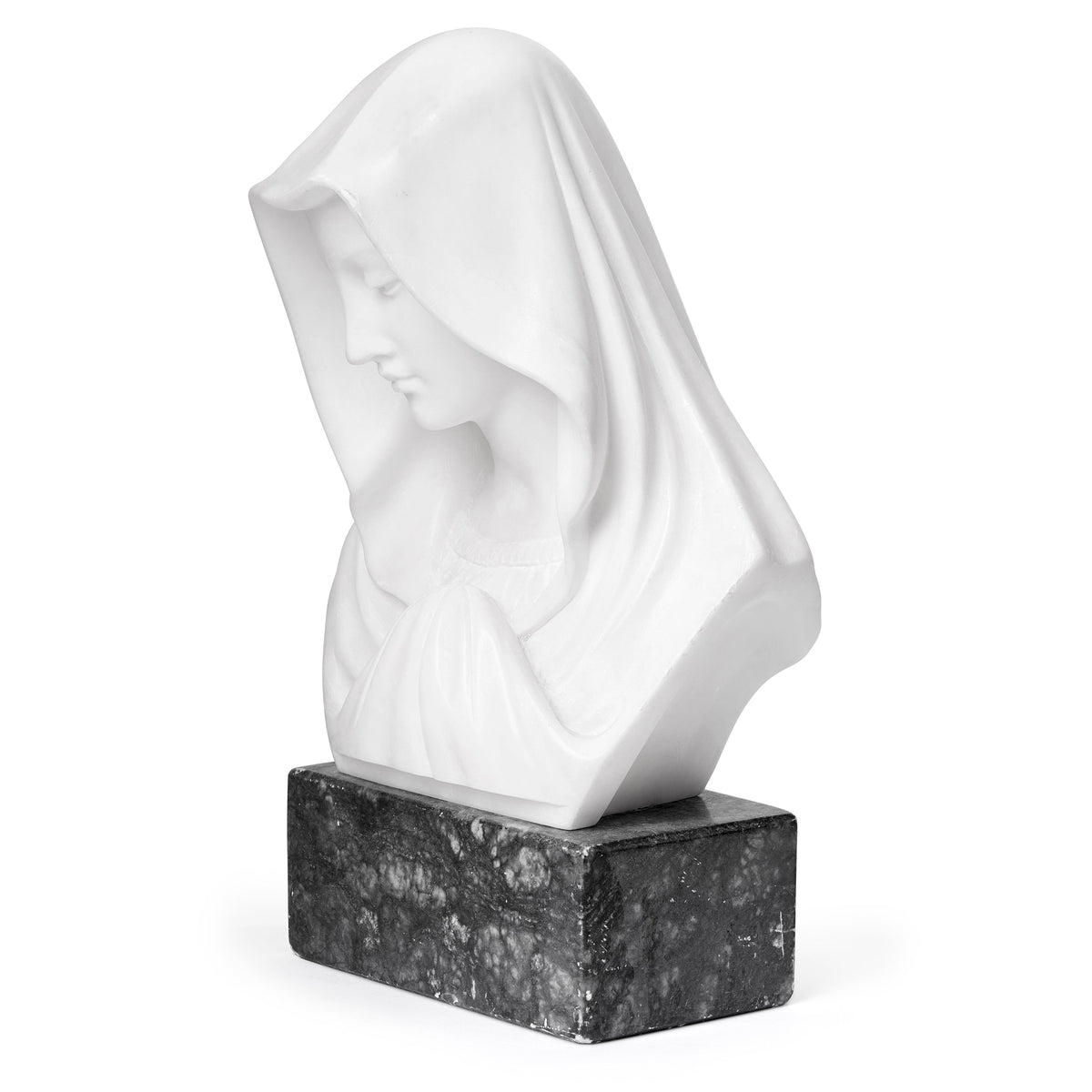 Bust in Marble of the Madonna with Veil