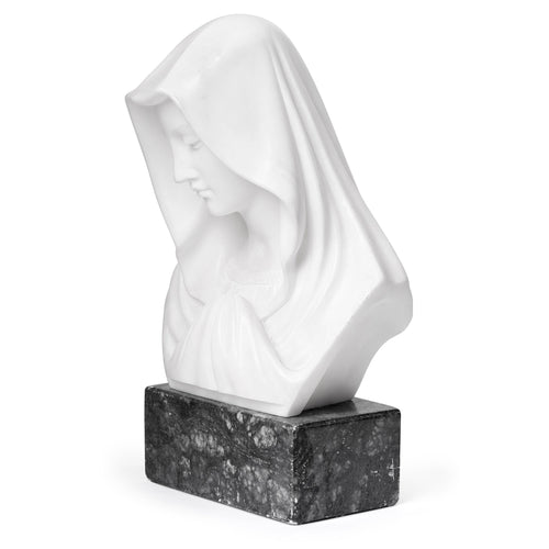 Bust in Marble of the Madonna with Veil