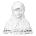Busto en alabastro y mármol inspirado en la Madonna del Olivo de Nicolò Barabino