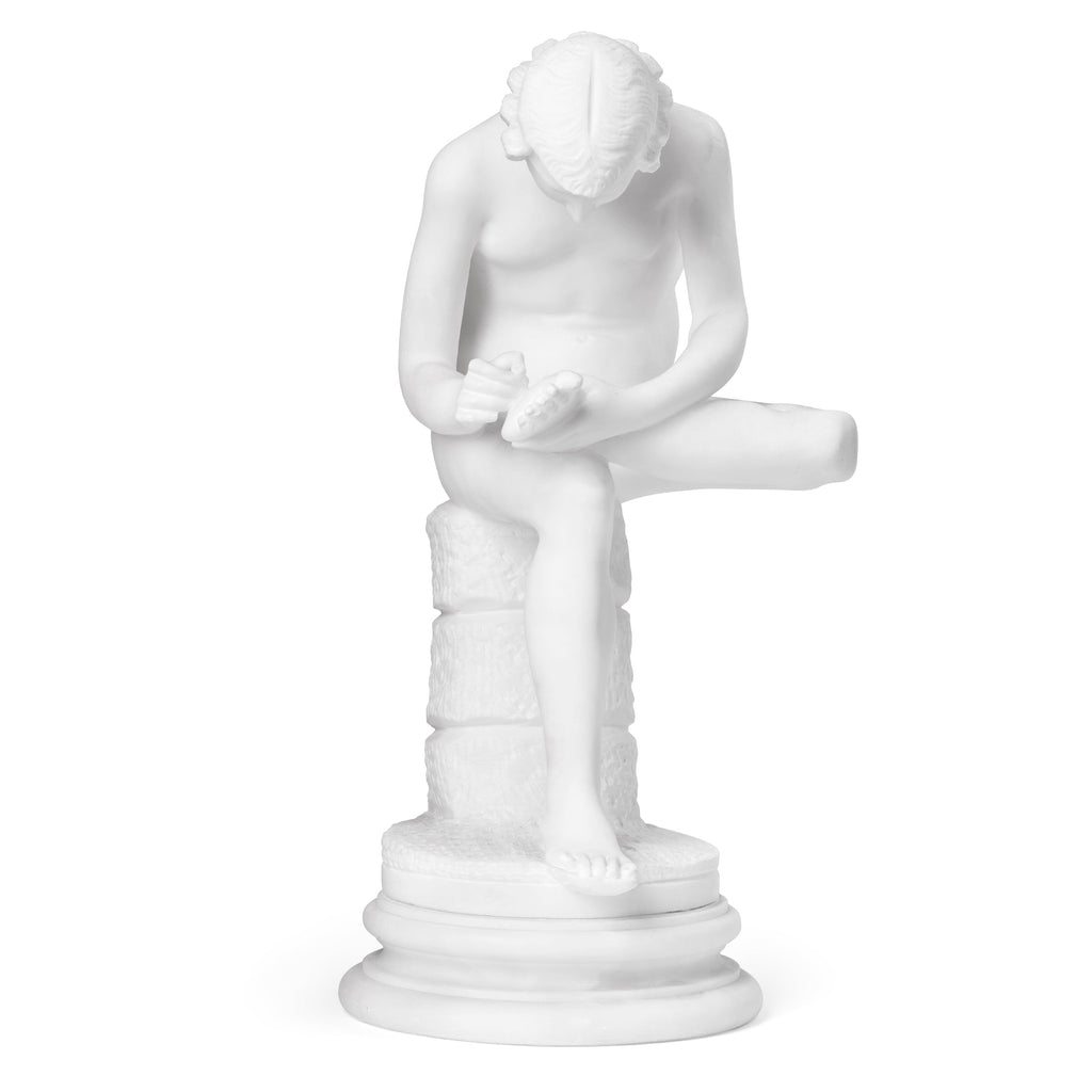 Sculpture in Alabaster inspired by the Spinario