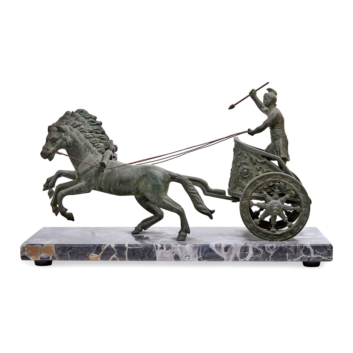 Sculpture in Bronze and Marble of a Roman Biga