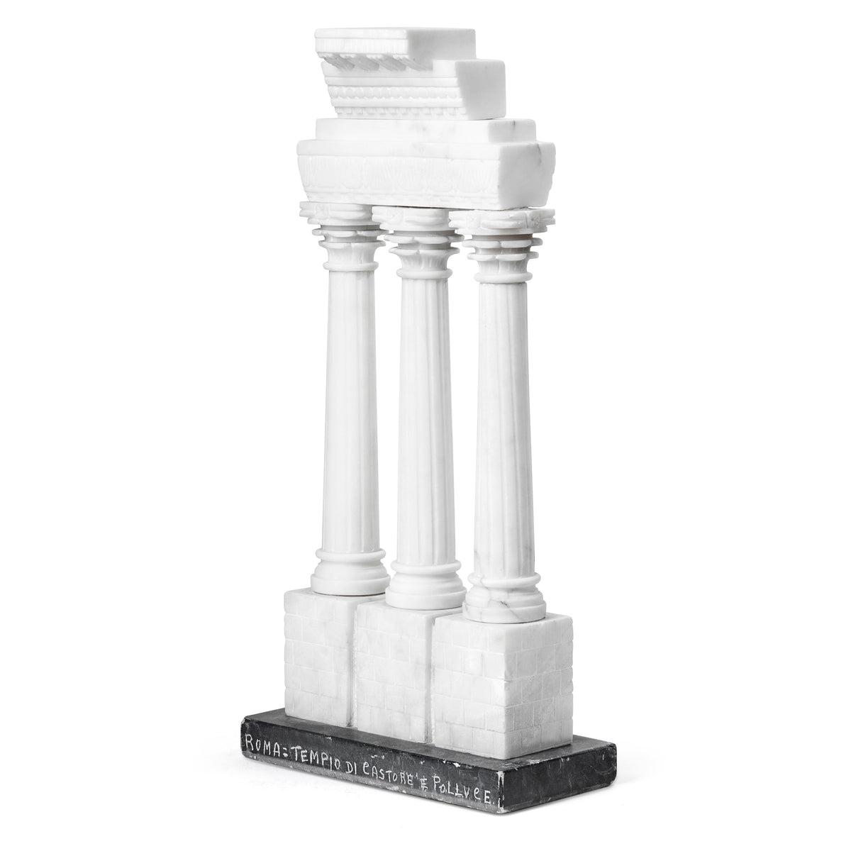 Sculpture in Alabaster and Marble of the Three Columns of the Temple of Castor and Pollux