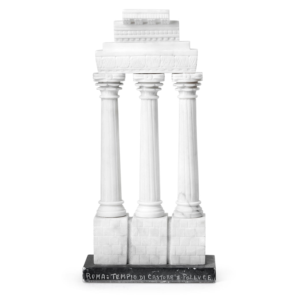 Escultura en Alabastro y Mármol de las Tres Columnas del Templo de Cástor y Pólux