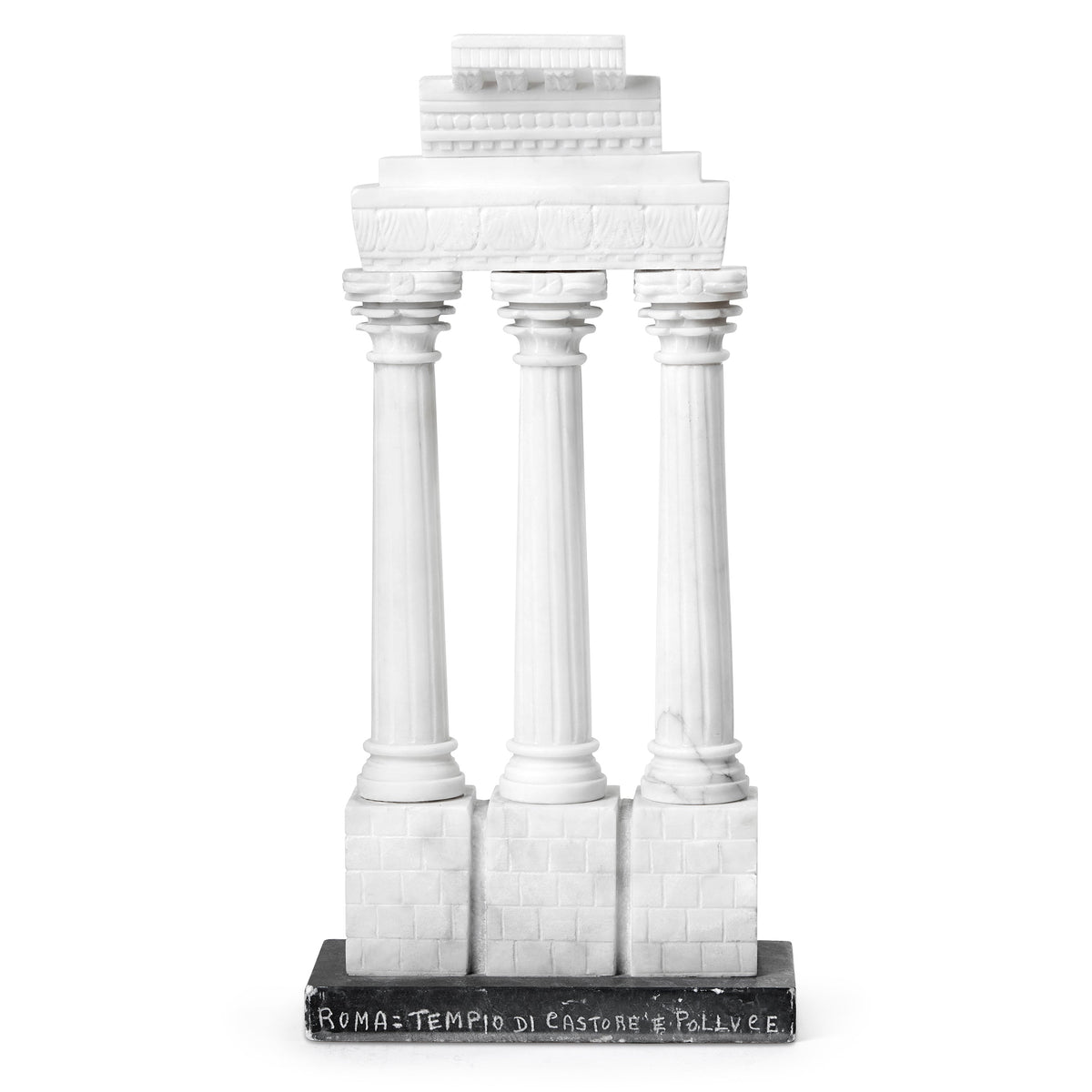 Sculpture in Alabaster and Marble of the Three Columns of the Temple of Castor and Pollux