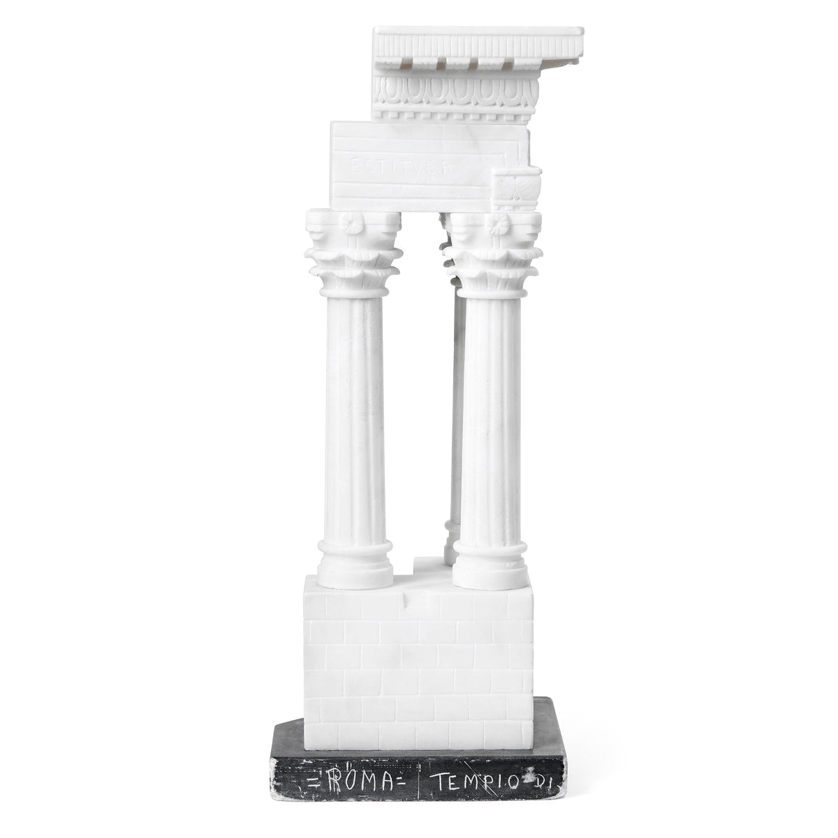 Sculpture in Alabaster and Marble of the Three Columns of the Temple of Vespasian