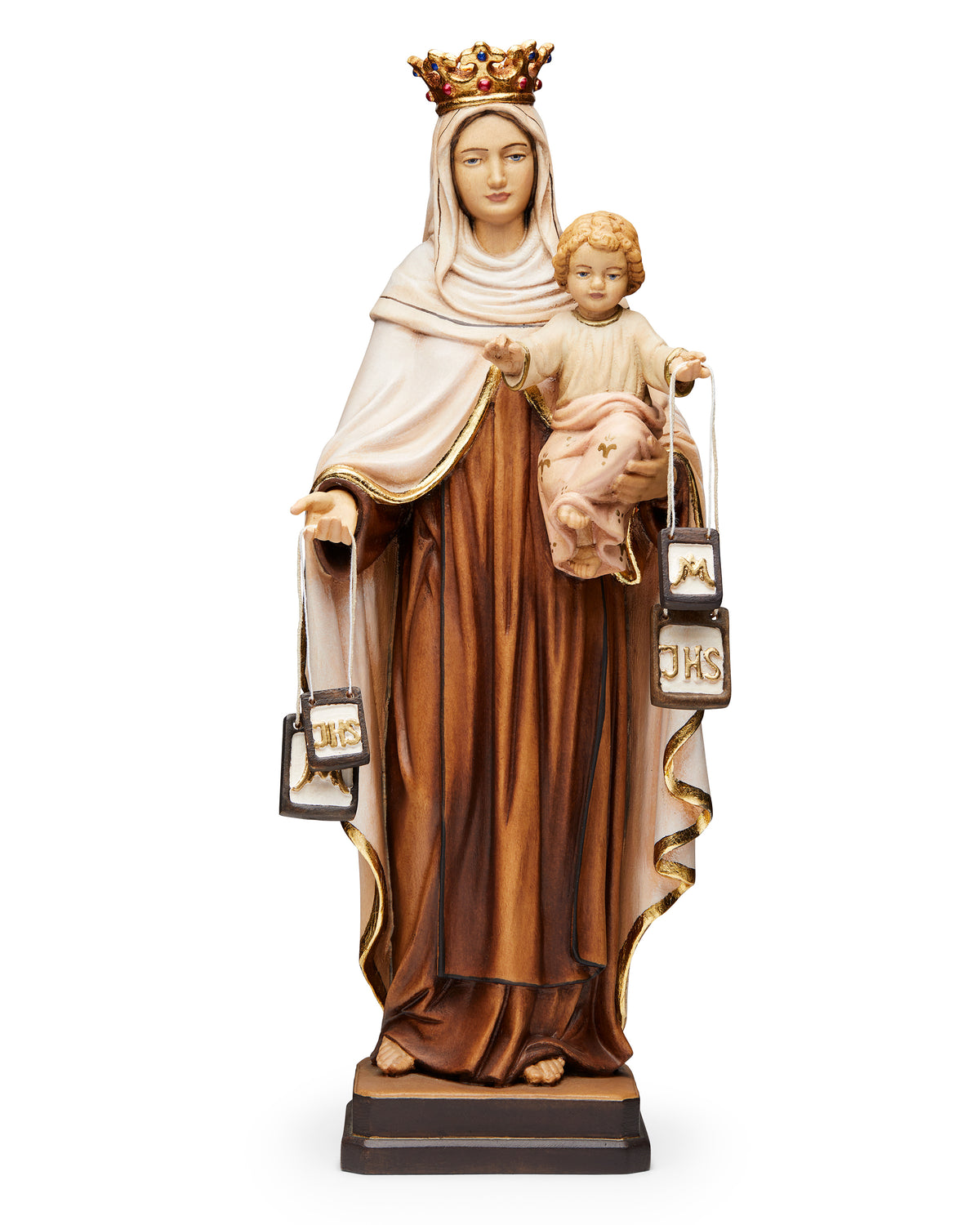 Estatua de madera de Nuestra Señora del Monte Carmelo